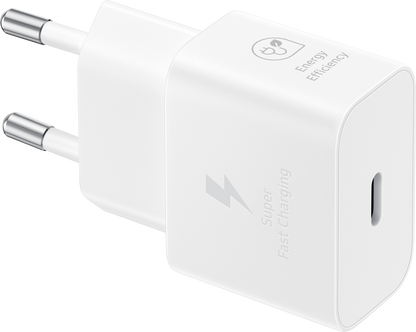 Carregador de rede Samsung com cabo USB-C Samsung, 25 W, 3 A, 1 x USB-C, branco EP-T2510XWEGEU 