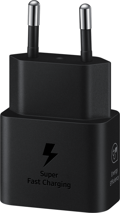 Carregador de rede Samsung com cabo USB-C Samsung, 25 W, 3 A, 1 x USB-C, preto EP-T2510XBEGEU 