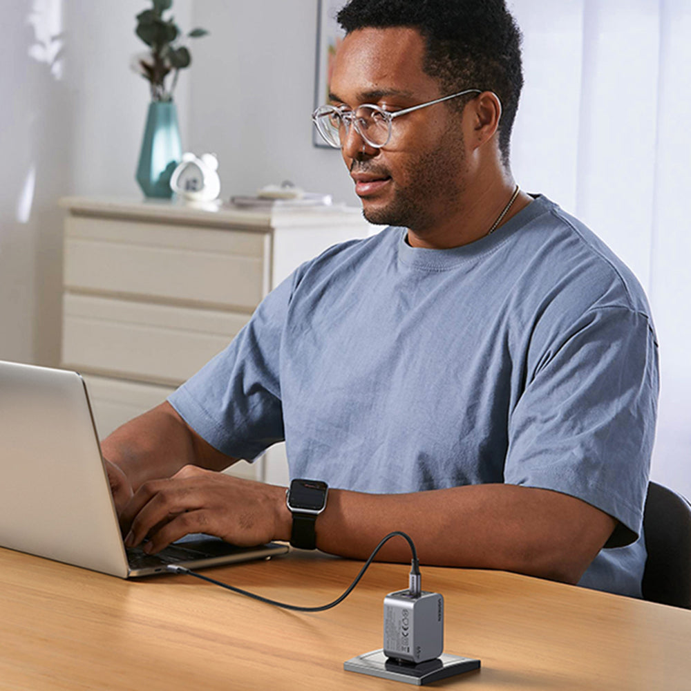 Carregador de Rede com Cabo USB-C UGREEN X755 Nexode Pro, 65W, 3A, 1 x USB-A - 2 x USB-C, Cinzento