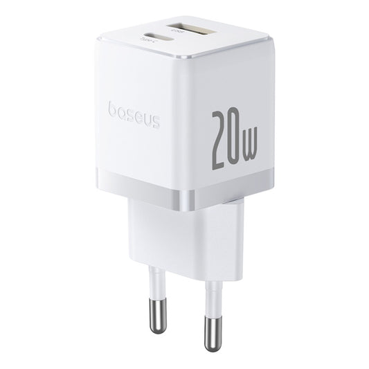 Carregador de Rede com Cabo USB-C Baseus Palm, 20W, 3A, 1 x USB-A - 1 x USB-C, Branco P10111608213-01