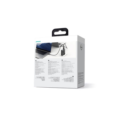 Carregador de Rede com Cabo USB-C Joyroom JR-TCG05UK, 140W, 5A, 1 x USB-A - 3 x USB-C, UK, Preto