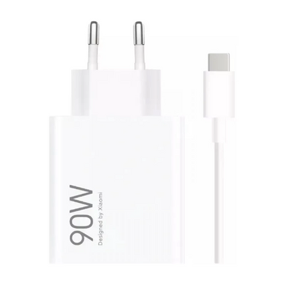 Carregador de Rede com Cabo USB-C Xiaomi, 90W, 6.1A, 1 x USB-A, Branco