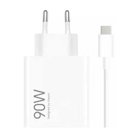 Carregador de Rede com Cabo USB-C Xiaomi, 90W, 6.1A, 1 x USB-A, Branco
