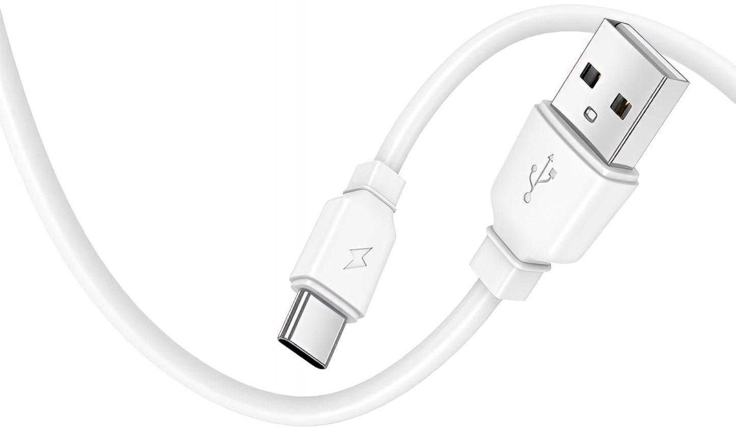 Carregador de Rede com Cabo USB-C Prestico F9S, 12W, 2.4A, 1 x USB-A, Branco