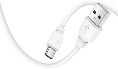 Carregador de Rede com Cabo USB-C Prestico F9S, 12W, 2.4A, 1 x USB-A, Branco