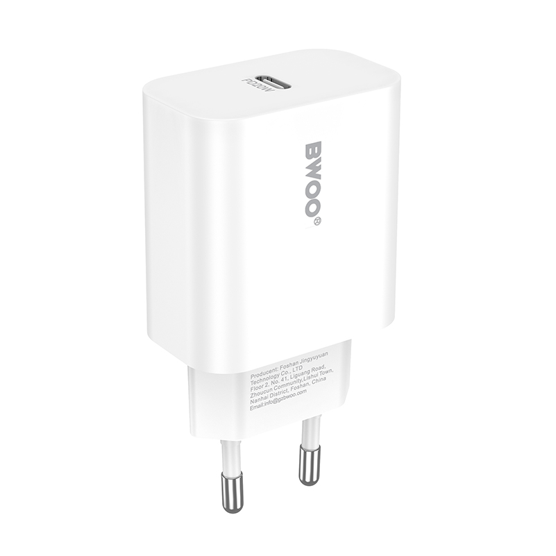 Carregador de Rede com Cabo USB-C BWOO CDA233, 20W, 3A, 1 x USB-C, Branco