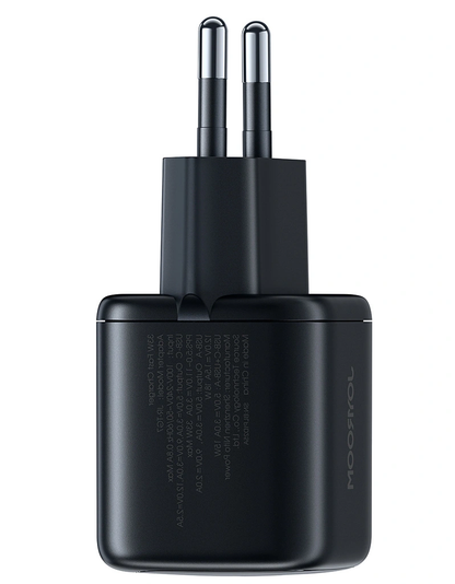 Carregador de Rede com Cabo Lightning Joyroom JR-TG7, 33W, 3A, 1 x USB-A - 1 x USB-C, Preto