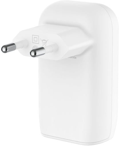Carregador de Rede com Cabo USB-C Belkin BoostCharge, 67W, 3A, 3 x USB-C, Branco WCC002vf2MWH-B6
