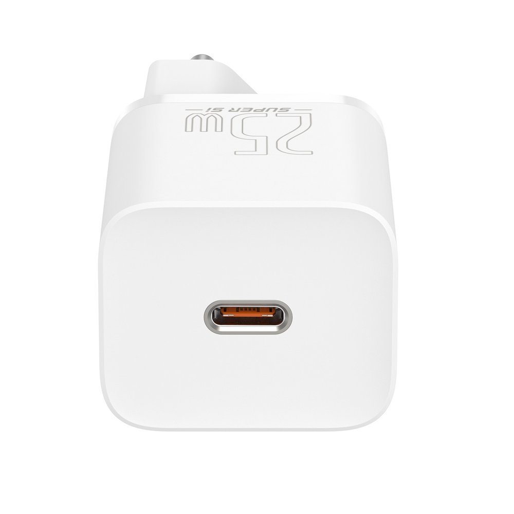 Carregador de rede Baseus Super Si USB-C com cabo USB-C, 25W, 3A, 1 x USB-C, branco TZCCCSUP-L02 