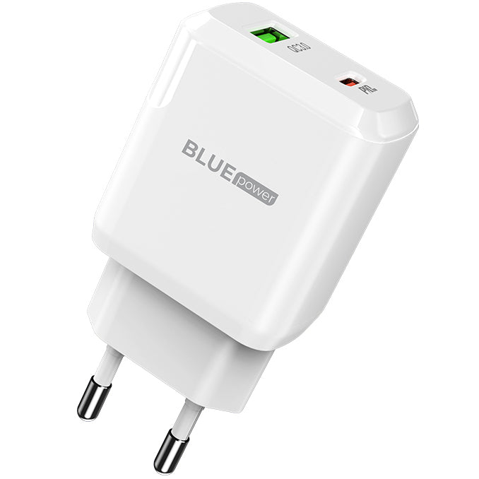 BLUE Power BLN5, 20W, 3A, 1 x USB-A - 1 x USB-C, branco