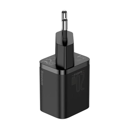 Carregador de rede Baseus Super Si com cabo Lightning, 20 W, 3 A, 1 x USB-C, preto TZCCCSUP-B01