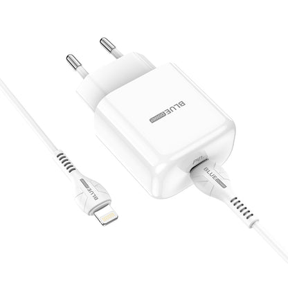 Carregador de rede BLUE Power BBN3 com cabo Lightning, 20W, 3A, 1 x USB-C, branco