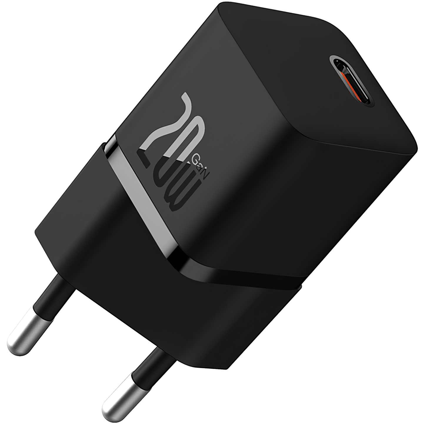 Carregador de rede com cabo USB-C GaN5 da Baseus GaN5, 20W, 3A, 1 x USB-C, preto P10110900113-00 