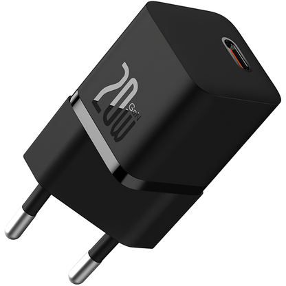 Carregador de rede com cabo USB-C GaN5 da Baseus GaN5, 20W, 3A, 1 x USB-C, preto P10110900113-00 