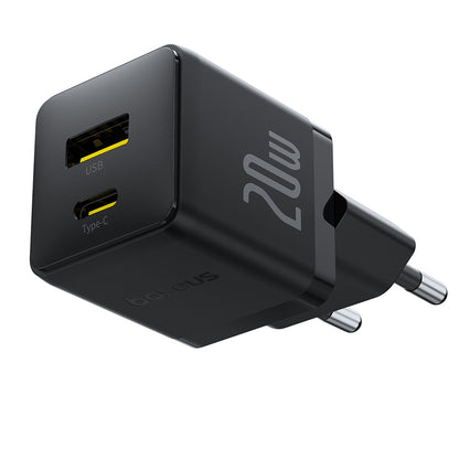 Carregador de Rede com Cabo USB-C Baseus Palm, 20W, 3A, 1 x USB-A - 1 x USB-C, Preto P10111608113-01