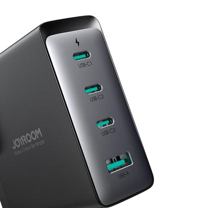 Carregador de Rede com Cabo USB-C Joyroom JR-TCG05UK, 140W, 5A, 1 x USB-A - 3 x USB-C, UK, Preto