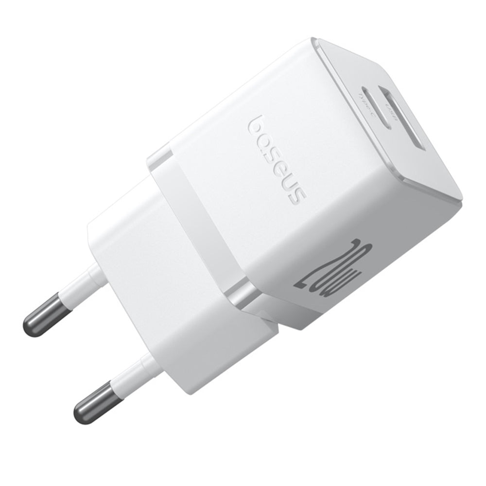 Carregador de Rede com Cabo USB-C Baseus Palm, 20W, 3A, 1 x USB-A - 1 x USB-C, Branco P10111608213-01
