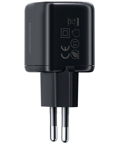 Carregador de Rede com Cabo Lightning Joyroom JR-TG7, 33W, 3A, 1 x USB-A - 1 x USB-C, Preto