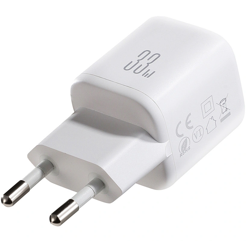 Carregador de Rede com Cabo Lightning Joyroom JR-TG7, 33W, 3A, 1 x USB-A - 1 x USB-C, Branco