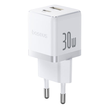 Carregador de Rede com Cabo USB-C Baseus Palm, 30W, 3A, 1 x USB-A - 1 x USB-C, Branco P1011160A213-01