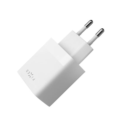 Carregador de Rede com Cabo USB-C Fixed, 17W, 3A, 2 x USB-A, Branco
