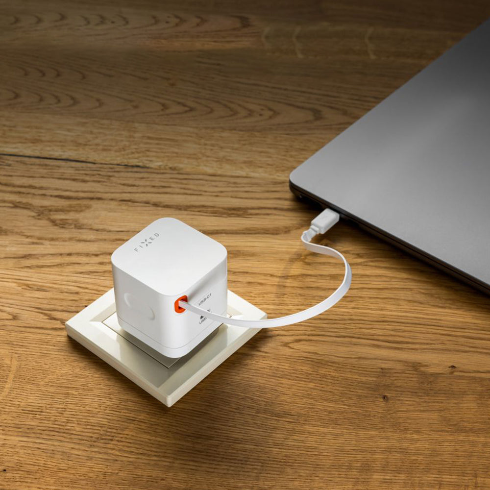 Carregador de Rede com Cabo USB-C Fixed, 65W, 3.25A, 1 x USB-C, Preto