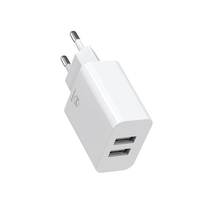 Carregador de Rede com Cabo USB-C McDodo CH-6721 Offer, 12W, 2.4A, 2 x USB-A, Branco