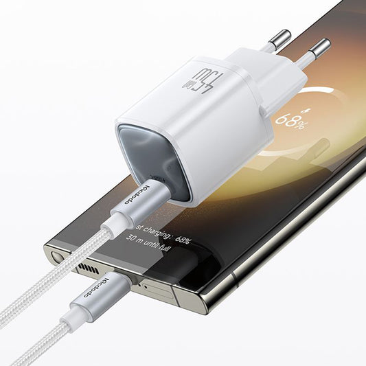 Carregador de Rede com Cabo USB-C Mcdodo Nano CH-4433, 45W, 3A, 1 x USB-C, Preto