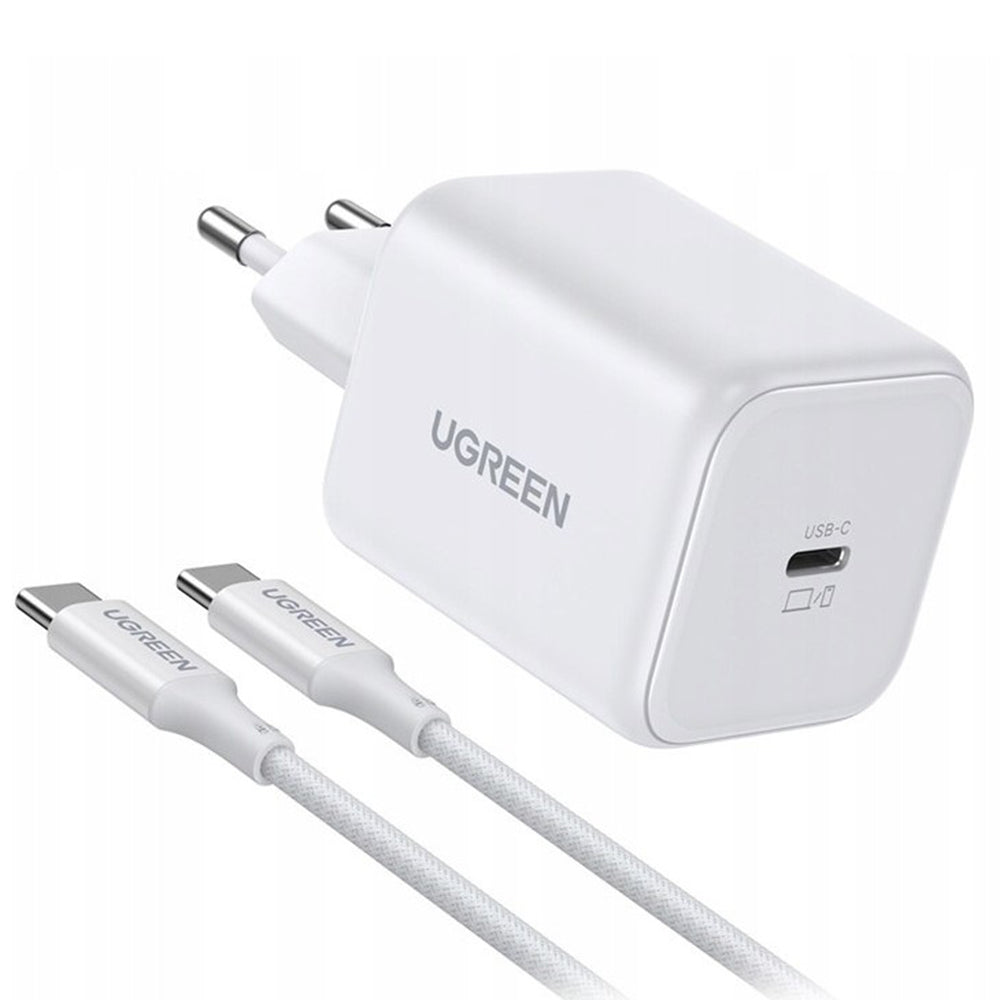UGREEN X524 USB-C Cable Wall Charger (65055), 45W, 3A, 1 x USB-C, White