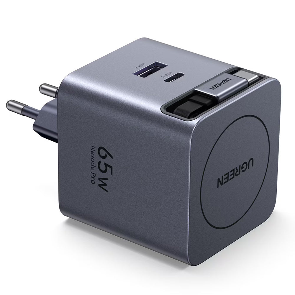 UGREEN X614 USB-C Network Charger with Cable, 45W, 3A, 1 x USB-A - 1 x USB-C, Grey