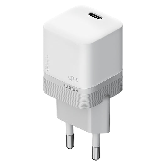 Carregador de Rede Cuktech, 40W, 3A, 1 x USB-C, Branco CKAC301SEUWH