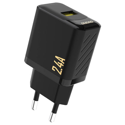 Carregador de Rede Dudao A23, 12W, 2.4A, 1 x USB-A, Preto