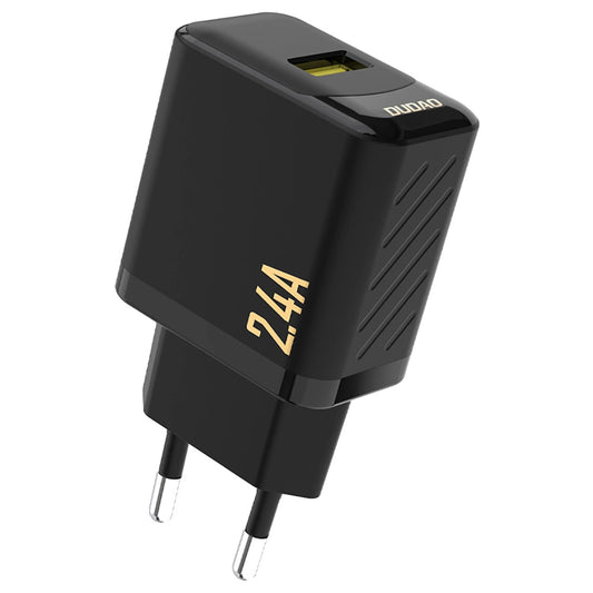 Carregador de Rede Dudao A23, 12W, 2.4A, 1 x USB-A, Preto