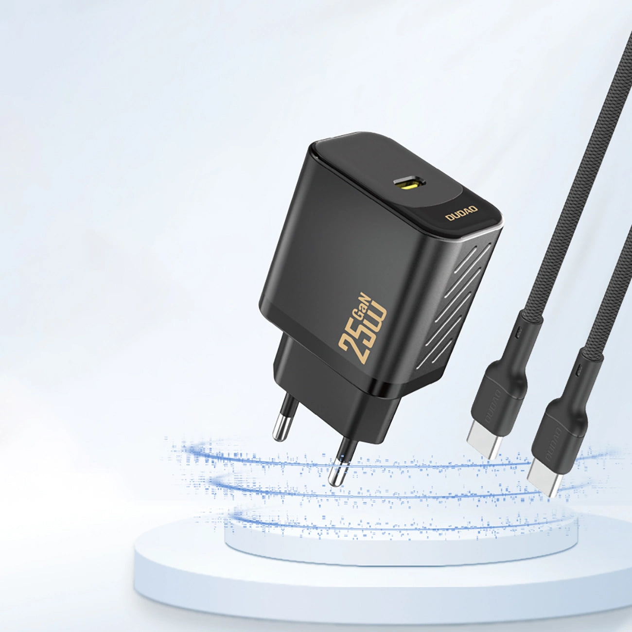 Dudao A27 Network Charger, 25W, 3A, 1 x USB-C, Black