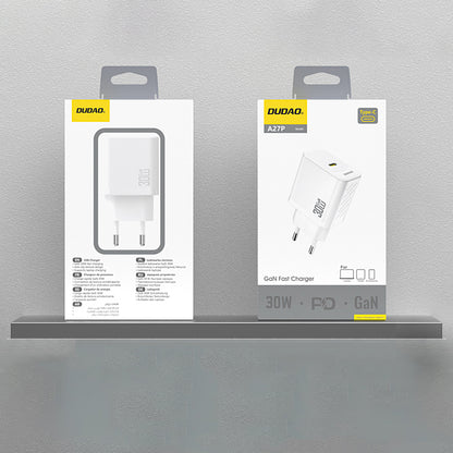 Carregador de Rede Dudao A27P, 30W, 3A, 1 x USB-C, Branco
