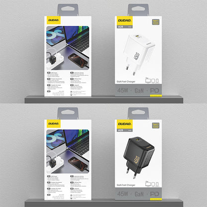 Dudao A28 Network Charger, 45W, 3A, 1 x USB-C, Black