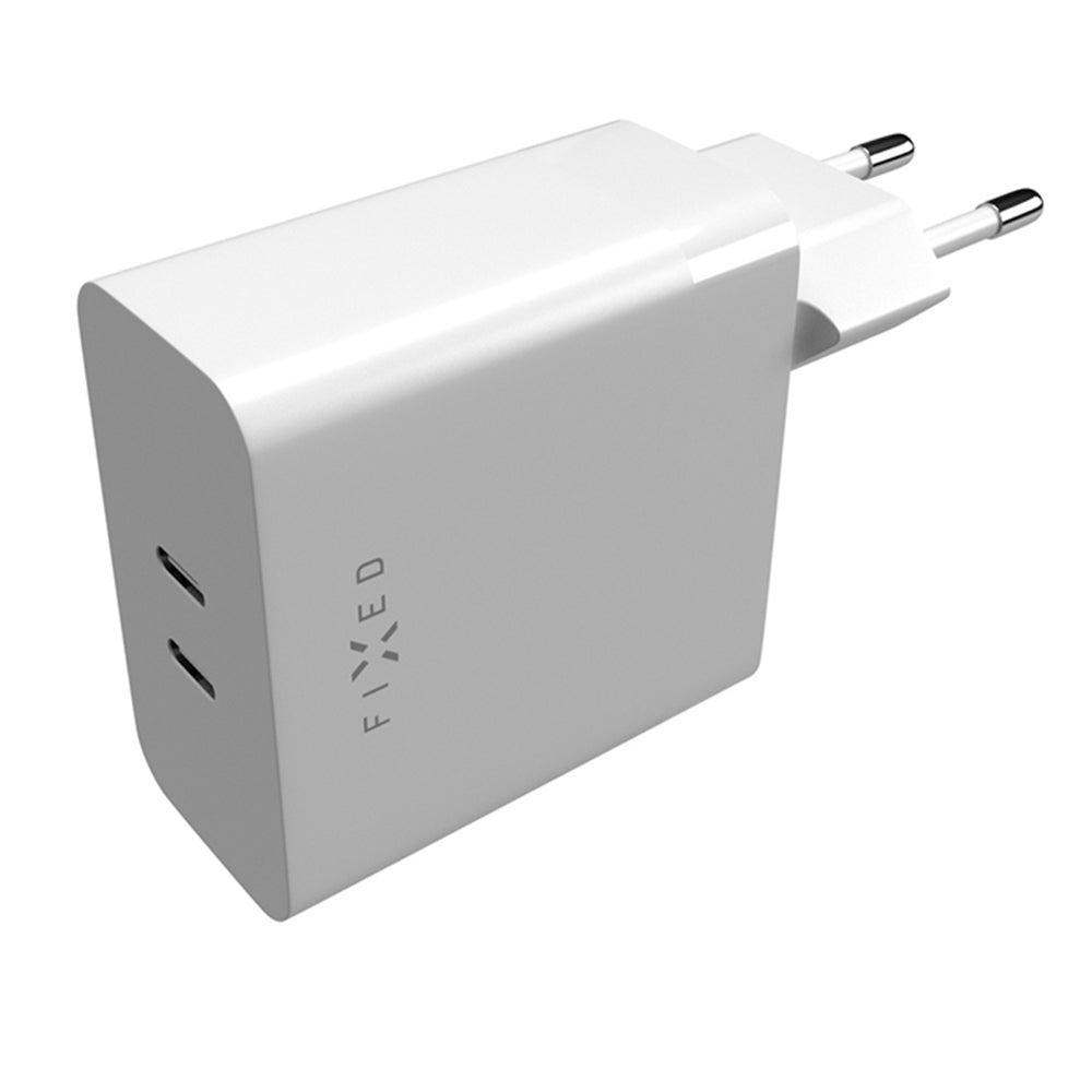 Carregador de Rede Fixed, 65W, 3.25A, 2 x USB-C, Branco
