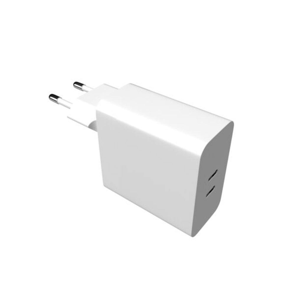 Carregador de Rede Fixed, 65W, 3.25A, 2 x USB-C, Branco
