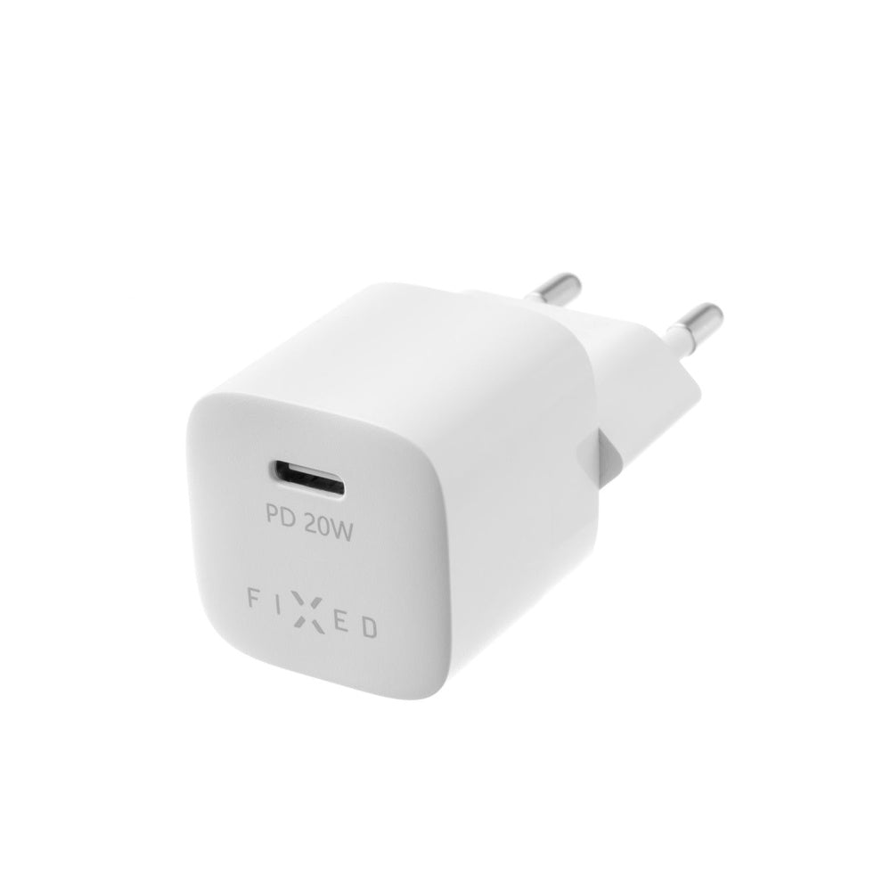 Carregador de Rede Fixed Mini, 20W, 3A, 1 x USB-C, Branco