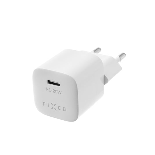 Carregador de Rede Fixed Mini, 20W, 3A, 1 x USB-C, Branco