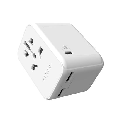 Carregador de Rede Fixed Travel, 30W, 3A, 2 x USB-A - 1 x USB-C, Branco