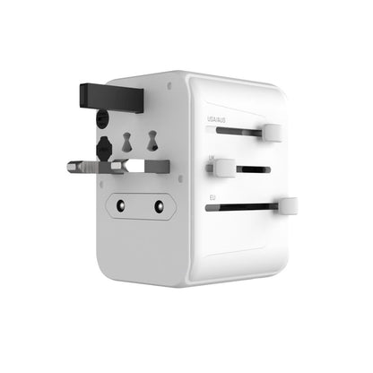 Carregador de Rede Fixed Travel, 30W, 3A, 2 x USB-A - 1 x USB-C, Branco