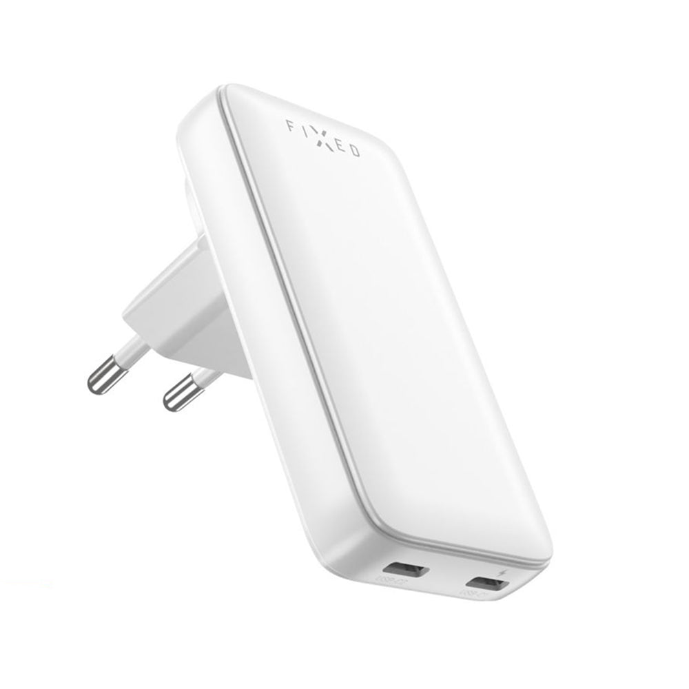 Carregador de Rede Fixed Travel, 45W, 3A, 2 x USB-C, Branco