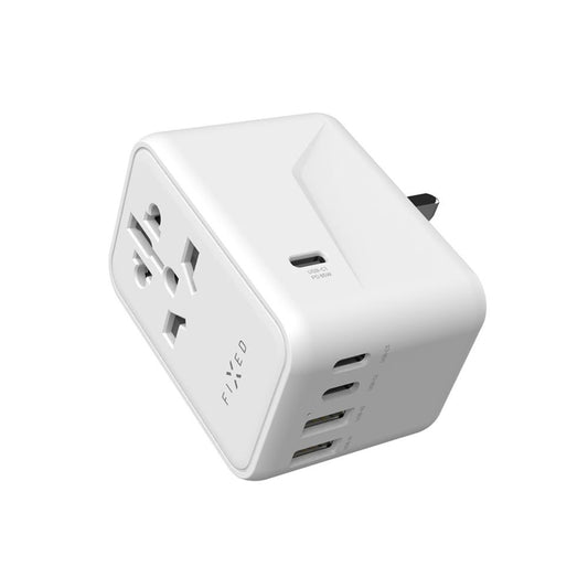 Carregador de Rede Fixed Travel, 65W, 3.25A, 2 x USB-A - 3 x USB-C, Branco