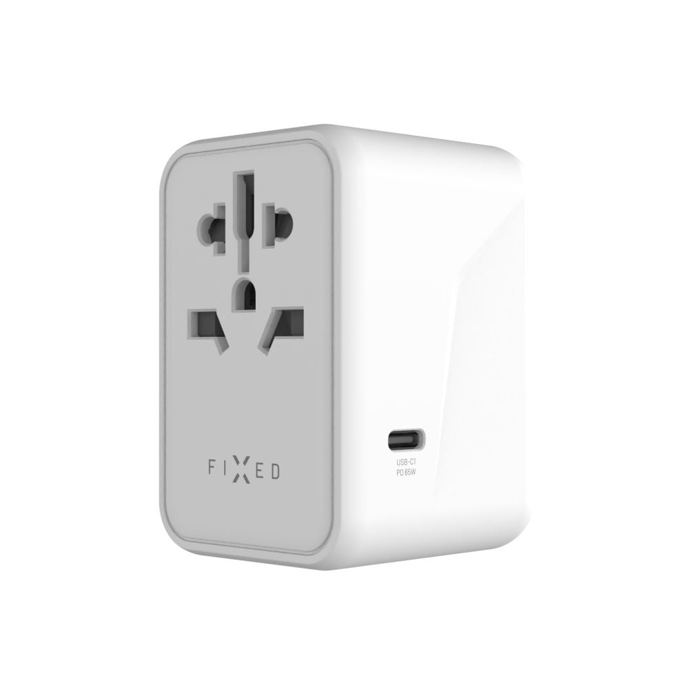 Carregador de Rede Fixed Travel, 65W, 3.25A, 2 x USB-A - 3 x USB-C, Branco