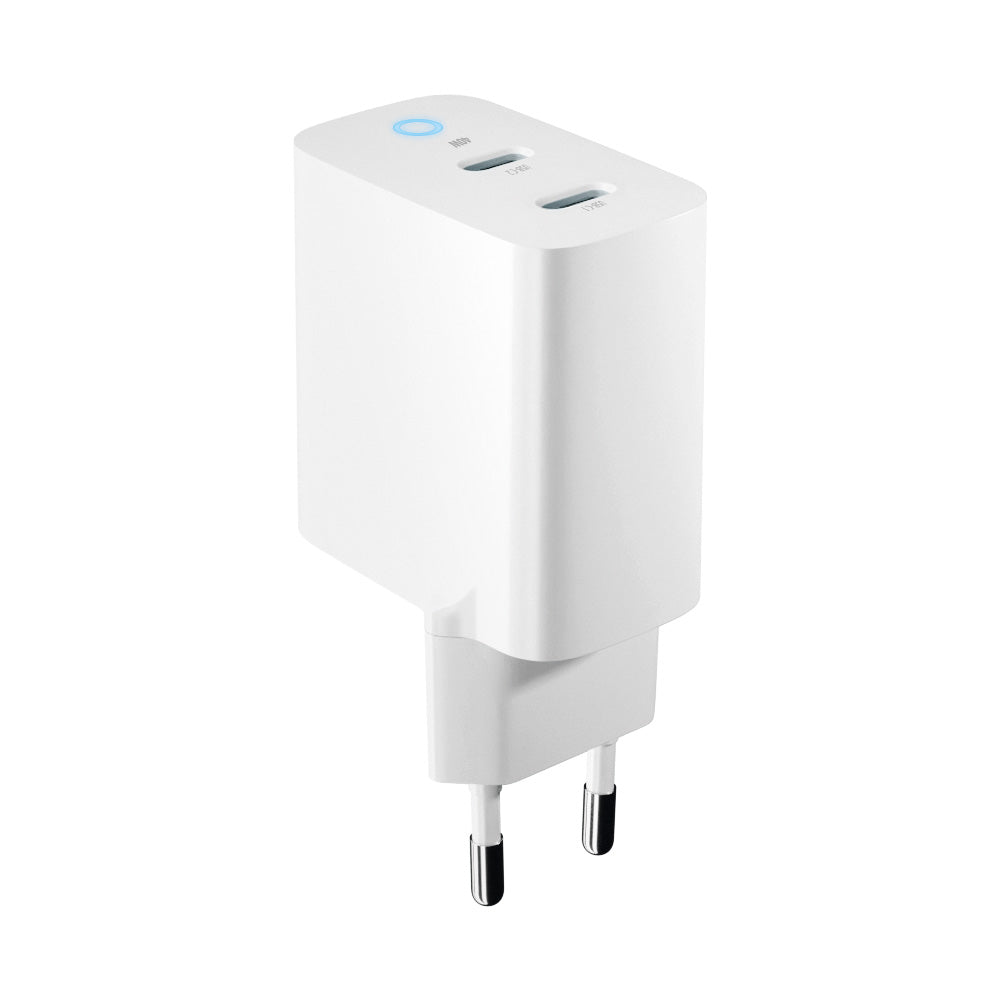 Carregador de rede Forever TC-06-40CC, 40W, 3A, 2 x USB-C, branco 