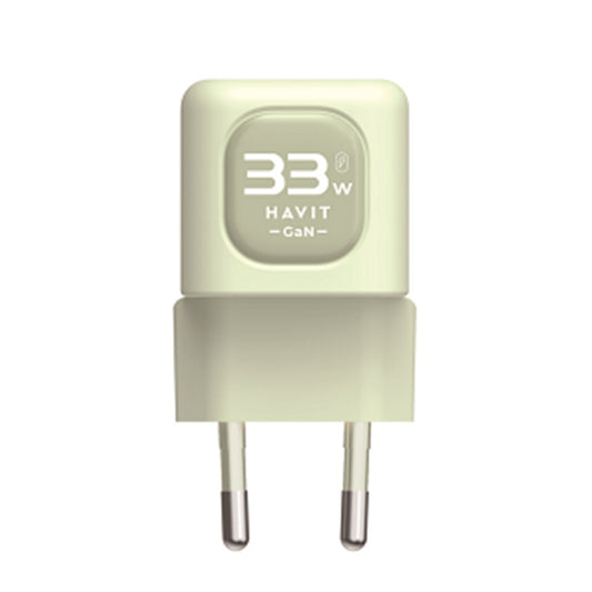 HAVIT UC230 Network Charger, 33W, 3A, 1 x USB-A - 1 x USB-C, Green
