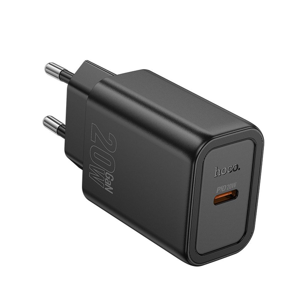 Carregador de Rede HOCO N60, 20W, 3A, 1 x USB-C, Preto