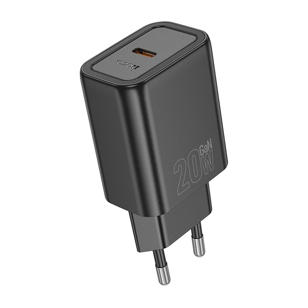Carregador de Rede HOCO N60, 20W, 3A, 1 x USB-C, Preto