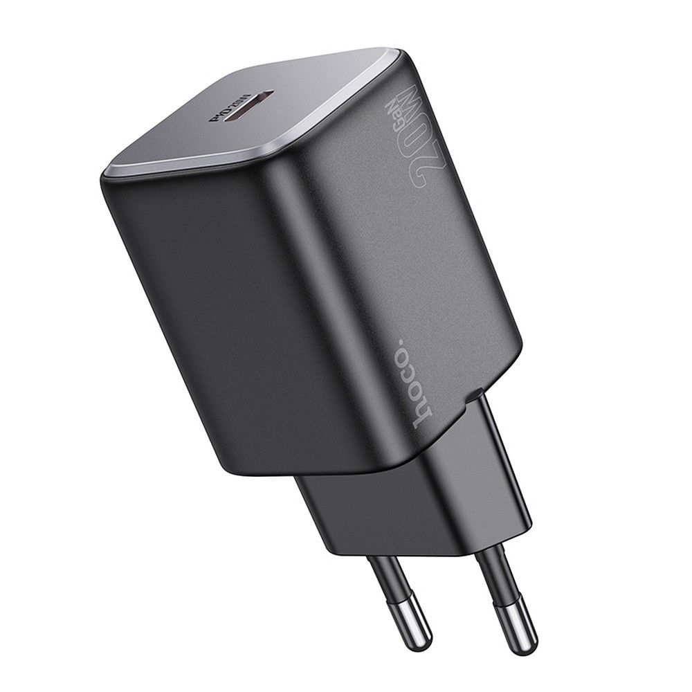 Carregador de Rede HOCO N40, 20W, 3A, 1 x USB-C, Preto
